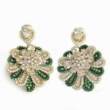 Blisse Allure 925 Silver Traditional Jhumka Green White CZ Earring For Women - Taraash