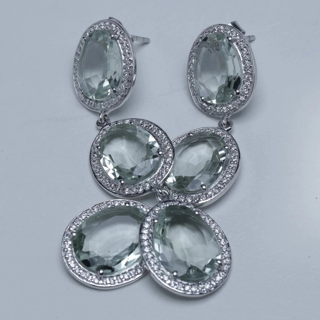 Blisse Allure 925 Sterling Classy Cz Silver Drop Earrings For Women - Taraash