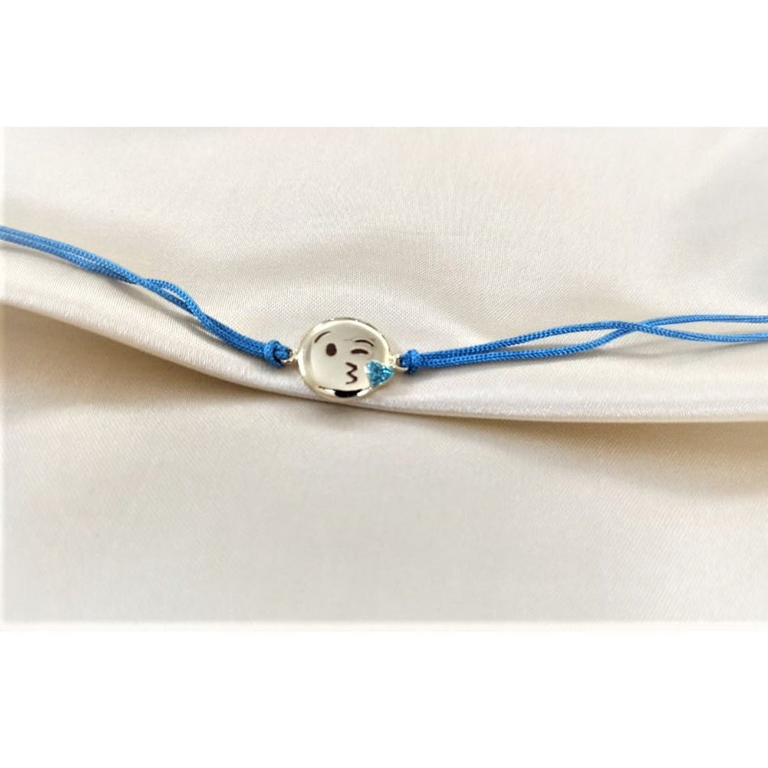 Blisse Allure 925 Sterling Kiss Emoji Silver Rakhi For Brother - Taraash