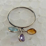 Load image into Gallery viewer, Blisse Allure 925 Sterling Multi Tourmaline Semi Precious Silver Finger Ring - Taraash
