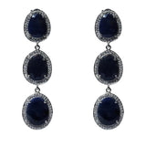 Blisse Allure 925 Sterling Sapphire Cz Silver Drop Earrings For Women - Taraash