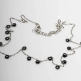 Blisse Allure 925 Sterling Silver Black Crystal Necklace - Taraash