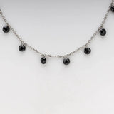 Blisse Allure 925 Sterling Silver Black Crystal Necklace - Taraash