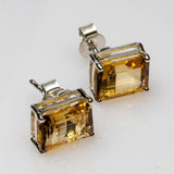 Blisse Allure 925 Sterling Silver Citrine Stud Earrings For Women - Taraash