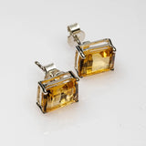 Blisse Allure 925 Sterling Silver Citrine Stud Earrings For Women - Taraash