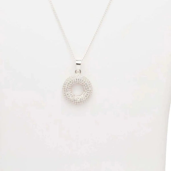 Blisse Allure 925 Sterling Silver Doughnut Pendent Necklace - Taraash