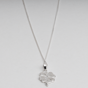 Blisse Allure 925 Sterling Silver Four Leaf Clover Pendant Necklace - Taraash
