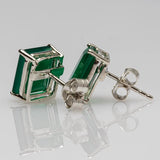 Blisse Allure 925 Sterling Silver Green Onyx Stud Earrings For Women - Taraash