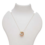 Load image into Gallery viewer, Blisse Allure 925 Sterling Silver Interwined 3 Tone Rings Necklace - Taraash
