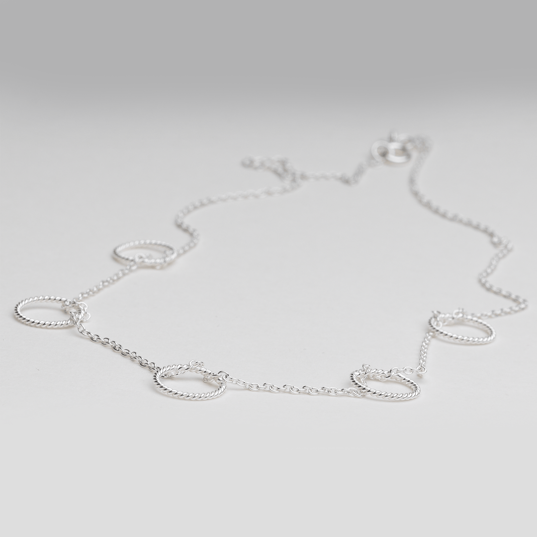 Blisse Allure 925 Sterling Silver Necklace With Circular Charms - Taraash