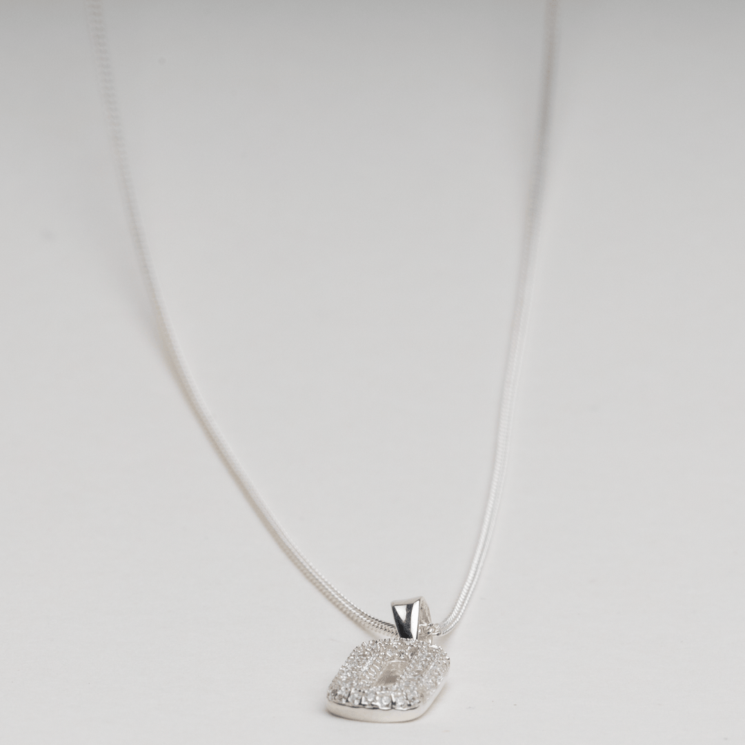 Blisse Allure 925 Sterling Silver Paperclip Pendant Necklace - Taraash