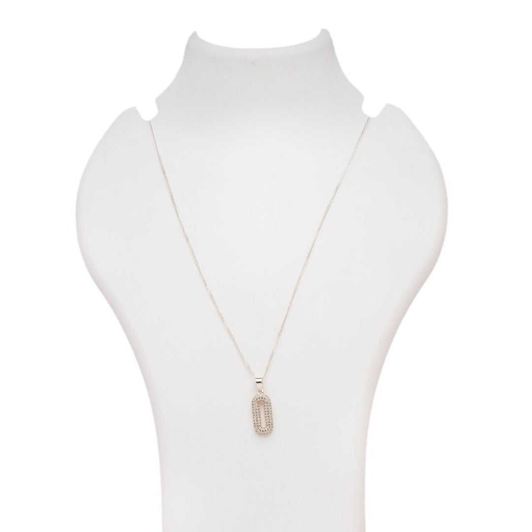 Blisse Allure 925 Sterling Silver Paperclip Pendant Necklace - Taraash