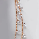 Blisse Allure 925 Sterling Silver Rose Gold Layered Queens Necklace - Taraash