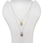 Load image into Gallery viewer, Blisse Allure 925 Sterling Silver Rose Gold Plated Necklace With Heart Shaped Charm And Pearl Drops - Taraash
