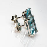 Blisse Allure 925 Sterling Silver Sky Blue Topaz Stud Earrings For Women - Taraash