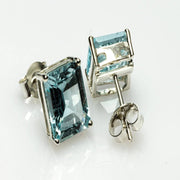Blisse Allure 925 Sterling Silver Sky Blue Topaz Stud Earrings For Women - Taraash