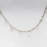 Blisse Allure 925 Sterling Silver White Crystal Necklace - Taraash