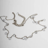 Blisse Allure 925 Sterling Silver White Crystal Necklace - Taraash