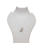 Blisse Allure 925 Sterling Silver White CZ Pendent Necklace With Heart Shaped Charm In Rose Gold Finish - Taraash