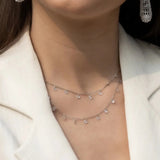 Blisse Allure 925 Sterling Silver White Layer Queens Necklace - Taraash