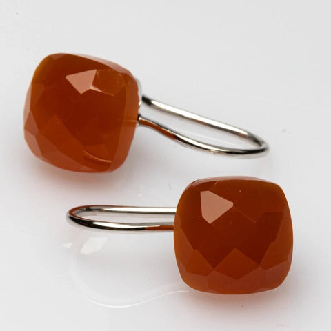 Blisse Allure Carnelian Stone Drop Sterling Silver Earring - Taraash