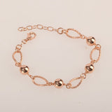 Blisse Allure Rose Gold Fancy Pear Shaped Link Bracelet - Taraash