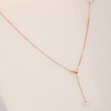 Blisse Allure Rose Gold Heart Pearl Lariat Necklace - Taraash