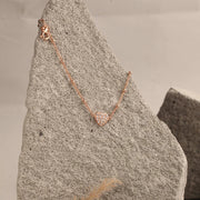 Blisse Allure Rose Gold Heart Shaped Layered Bracelet - Taraash