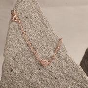 Blisse Allure Rose Gold Heart Shaped Layered Bracelet - Taraash