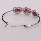 Blisse Allure Ruby Bracelet with white cubic zirconia - Taraash