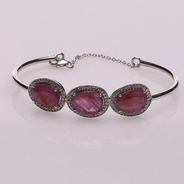 Blisse Allure Ruby Bracelet with white cubic zirconia - Taraash