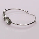 Blisse Allure Sea Green Amethyst Bracelet with white cubic zirconia - Taraash