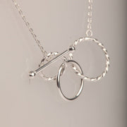 Blisse Allure Sterling Silver Entangled Circles Necklace - Taraash