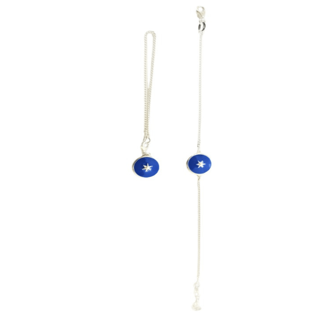 Blisse Allure Sterling Silver Evening Star Rakhi and Lumba Rakhi - Taraash