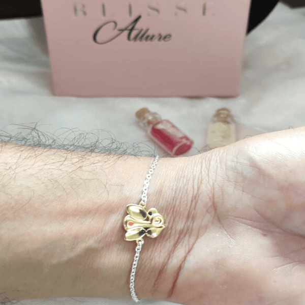 Blisse Allure Sterling Silver Ganesh rakhi for your brother - Taraash