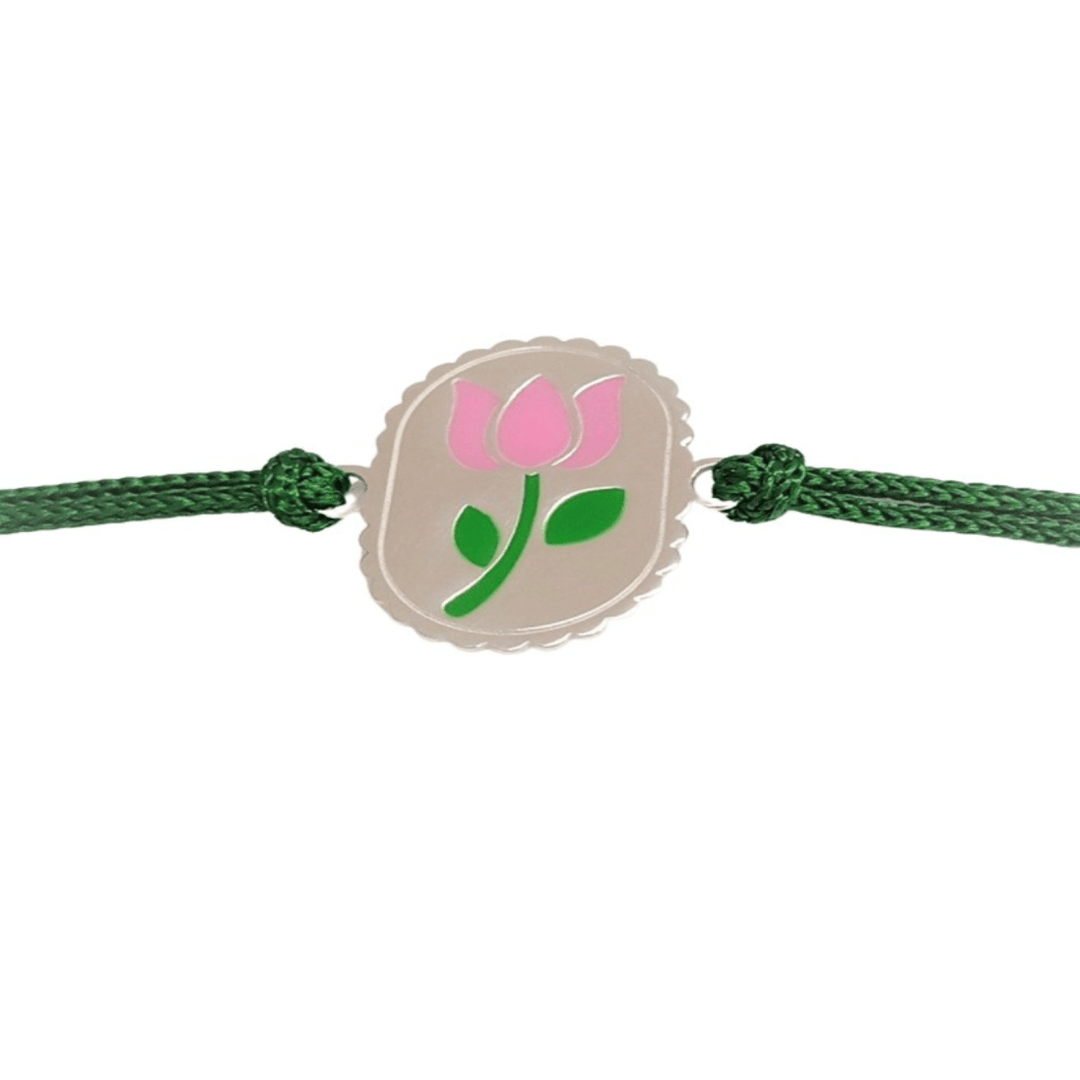 Blisse Allure Sterling Silver Lotus Rakhi for brother - Taraash