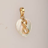 Blisse Allure Sterling Silver Mother of Pearl With Infinity Gold Pendant - Taraash