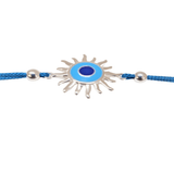Blisse Allure Sterling Silver Sun Shaped Evil Eye Rakhi For Your Brother - Taraash