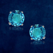 Rainbow Collection Taraash 925 Sterling Silver Blue CZ Earrings For Women - Taraash
