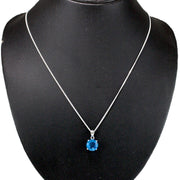 Rainbow Collection Taraash 925 Sterling Silver Blue CZ Pendant For Women - Taraash