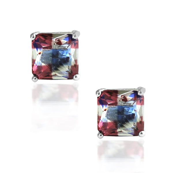 Rainbow Collection Taraash 925 Sterling Silver Colourful CZ Earrings For Women - Taraash