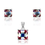 Load image into Gallery viewer, Rainbow Collection Taraash 925 Sterling Silver Colourful CZ Pendant Set For Women - Taraash
