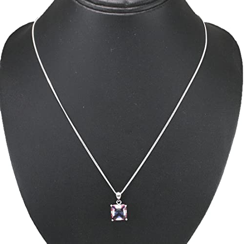Rainbow Collection Taraash 925 Sterling Silver Colourful CZ Pendant With Chain For Women - Taraash