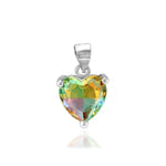 Load image into Gallery viewer, Rainbow Collection Taraash 925 Sterling Silver Heart CZ Jewellery Set For Women - Taraash
