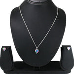 Load image into Gallery viewer, Rainbow Collection Taraash 925 Sterling Silver Heart CZ Jewellery Set For Women - Taraash
