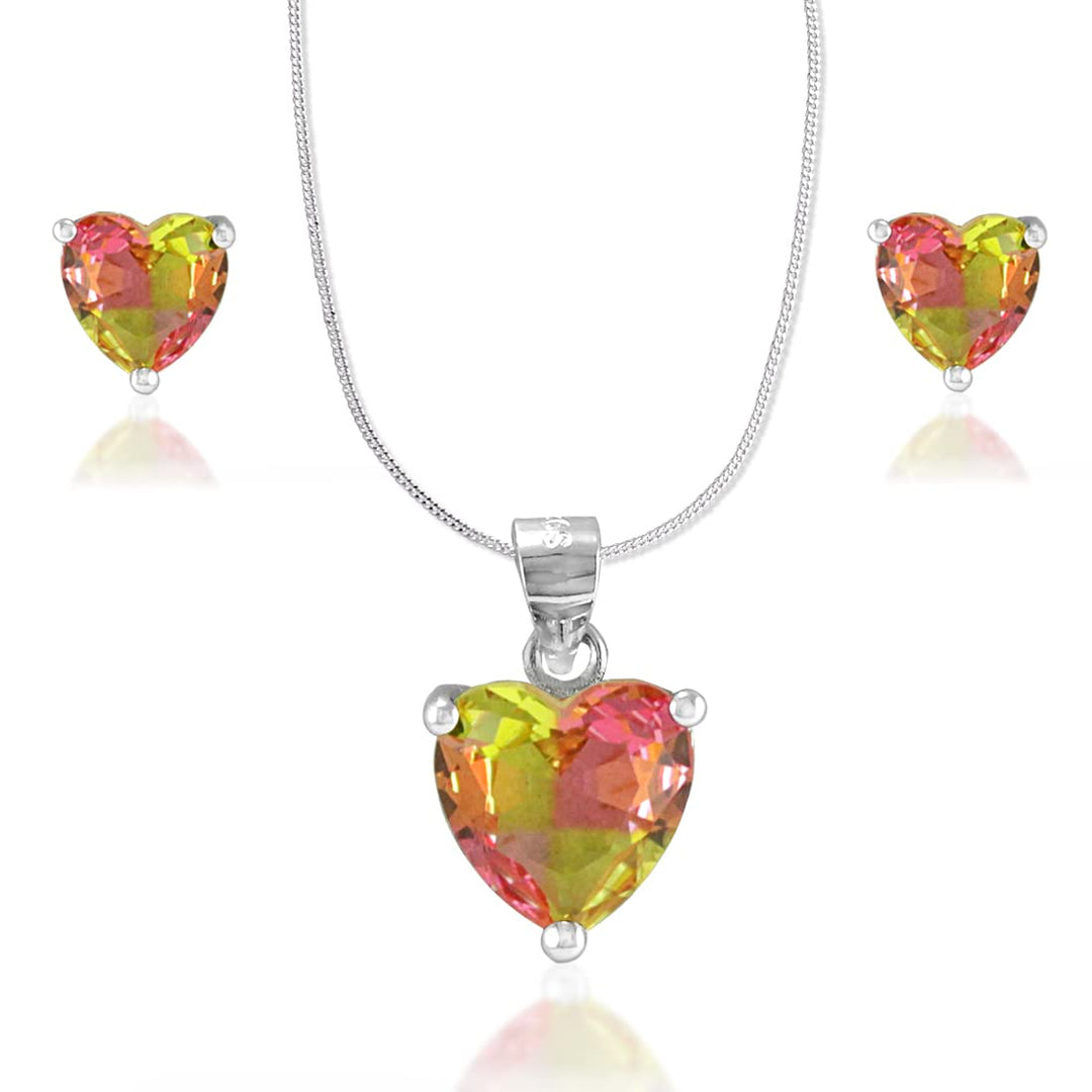 taraash silver diamond jewellery set