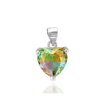 Load image into Gallery viewer, Rainbow Collection Taraash 925 Sterling Silver Heart Shape Multicolor Cz Pendant For Women - Taraash