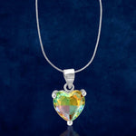 Load image into Gallery viewer, Rainbow Collection Taraash 925 Sterling Silver Heart Shape Multicolor Cz Pendant With Chain For Women - Taraash