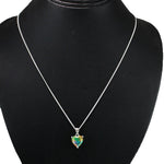 Load image into Gallery viewer, Rainbow Collection Taraash 925 Sterling Silver Heart Shape Multicolor Cz Pendant With Chain For Women - Taraash