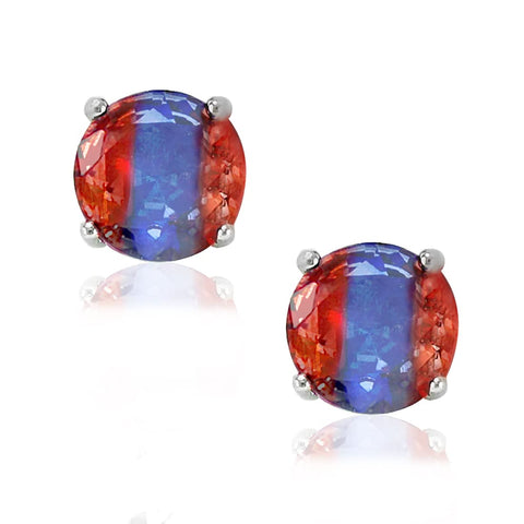 Rainbow Collection Taraash 925 Sterling Silver Multicolor CZ Earrings For Women - Taraash